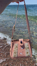 Load and play video in Gallery viewer, Convertible Tern Purse with Mussel Shell and Fish Leather