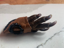 Load image into Gallery viewer, Keychain or ornamento - beaver's paw with fish leather inlay