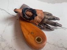 Load image into Gallery viewer, Keychain or ornamento - beaver's paw with fish leather inlay
