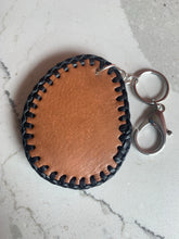 Load image into Gallery viewer, Keychain - mussel shell with black lacing