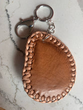 Load image into Gallery viewer, Keychain - mussel shell with tan lacing