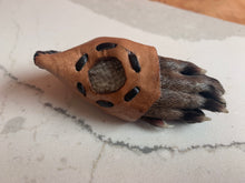 Load image into Gallery viewer, Keychain or ornamento - otter's paw with fish leather inlay