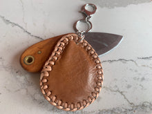 Load image into Gallery viewer, Keychain - mussel shell with tan lacing
